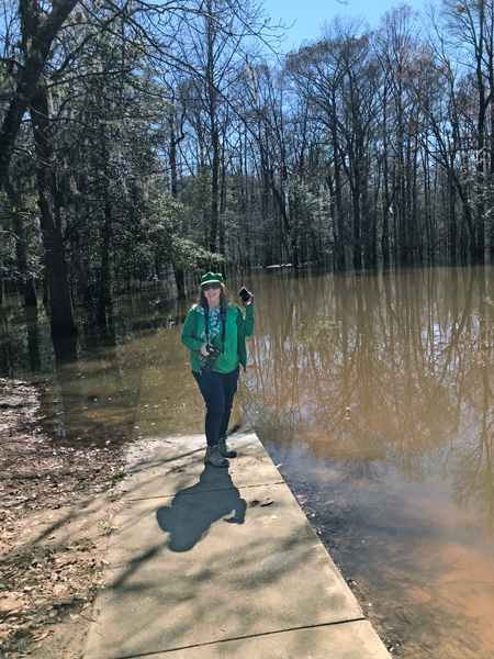 Karen Duquette at the Riverwalk trail